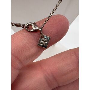 Banana Republic 925 Sterling Silver Round Cubic Zirconia Station Necklace